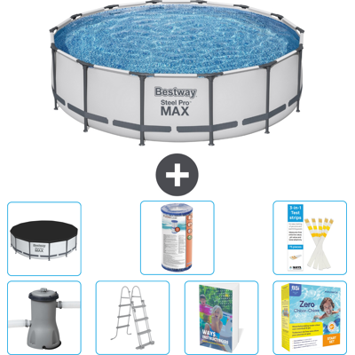 Bestway Piscina Steel Pro Max Rotonda - 427x122 Cm - 8-pezzi S572 Bestway Piscina Steel Pro Max Rotonda - 427x122 Cm - 8-pezzi S572