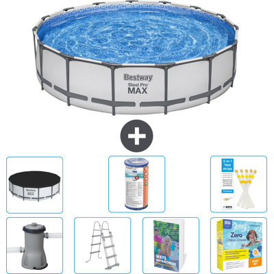 Bestway Piscina Steel Pro Max Rotonda - 457x122 Cm - 8-pezzi S572 Bestway Piscina Steel Pro Max Rotonda - 457x122 Cm - 8-pezzi S572