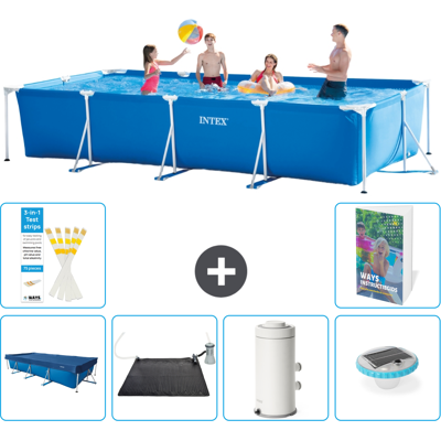 Intex Piscina Con Struttura Rettangolare - 450x220x84 Cm - 7-pezzi S76 Intex Piscina Con Struttura Rettangolare - 450x220x84 Cm - 7-pezzi S76