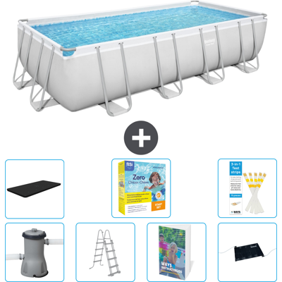 Bestway Piscina Power Steel Rettangolare - 488x244x122 Cm - 8-pezzi S582 Bestway Piscina Power Steel Rettangolare - 488x244x122 Cm - 8-pezzi S582