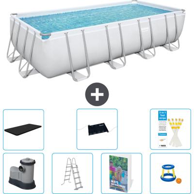Bestway Piscina Power Steel Rettangolare - 549x274x122 Cm - 8-pezzi S559 Bestway Piscina Power Steel Rettangolare - 549x274x122 Cm - 8-pezzi S559