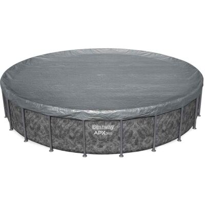 Bestway Copertura Per Piscina 1 Ø6,10 M Rotondo Poliestere Grigio For Bestway Copertura Per Piscina 1 Ø6,10 M Rotondo Poliestere Grigio For