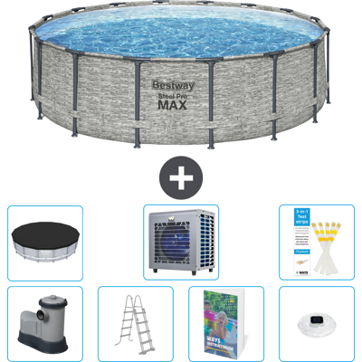 Bestway Piscina Steel Pro Max Rotonda - 488x122 Cm - 8-pezzi S523 Bestway Piscina Steel Pro Max Rotonda - 488x122 Cm - 8-pezzi S523