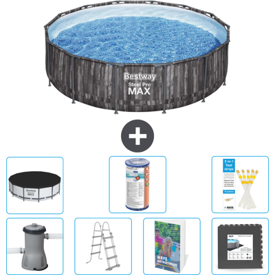 Bestway Piscina Steel Pro Max Rotonda - 427x107 Cm - 8-pezzi S563 Bestway Piscina Steel Pro Max Rotonda - 427x107 Cm - 8-pezzi S563
