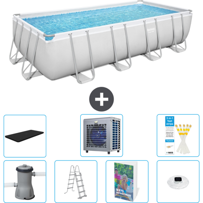Bestway Piscina Power Steel Rettangolare - 488x244x122 Cm - 8-pezzi S523 Bestway Piscina Power Steel Rettangolare - 488x244x122 Cm - 8-pezzi S523