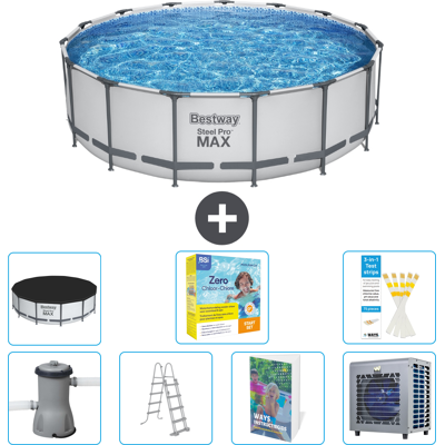 Bestway Piscina Steel Pro Max Rotonda - 488x122 Cm - 8-pezzi S606 Bestway Piscina Steel Pro Max Rotonda - 488x122 Cm - 8-pezzi S606