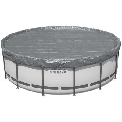 Bestway Copertura Per Piscina 1 Ø4,57 M Rotondo Poliestere Grigio For Bestway Copertura Per Piscina 1 Ø4,57 M Rotondo Poliestere Grigio For