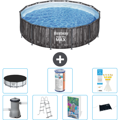 Bestway Piscina Steel Pro Max Rotonda - 427x107 Cm - 8-pezzi S619 Bestway Piscina Steel Pro Max Rotonda - 427x107 Cm - 8-pezzi S619
