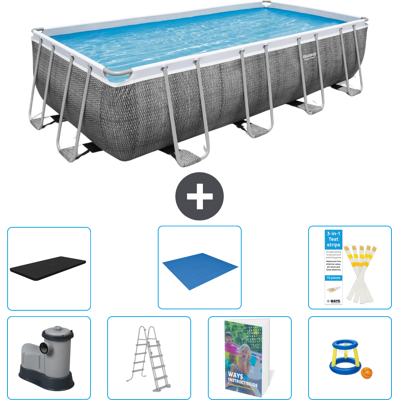 Bestway Piscina Power Steel Rettangolare - 549x274x122 Cm - 8-pezzi S568 Bestway Piscina Power Steel Rettangolare - 549x274x122 Cm - 8-pezzi S568