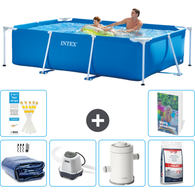 Intex Piscina Con Struttura Rettangolare - 260x160x65 Cm - 7-pezzi S155 Intex Piscina Con Struttura Rettangolare - 260x160x65 Cm - 7-pezzi S155