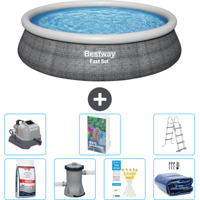Bestway Piscina Fast Set Rotonda - 457x107 Cm - 8-pezzi S503 Bestway Piscina Fast Set Rotonda - 457x107 Cm - 8-pezzi S503