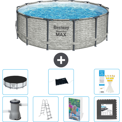 Bestway Piscina Steel Pro Max Rotonda - 427x122 Cm - 8-pezzi S543 Bestway Piscina Steel Pro Max Rotonda - 427x122 Cm - 8-pezzi S543