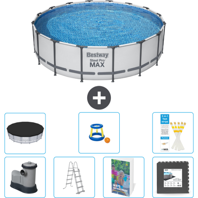 Bestway Piscina Steel Pro Max Rotonda - 488x122 Cm - 8-pezzi S525 Bestway Piscina Steel Pro Max Rotonda - 488x122 Cm - 8-pezzi S525