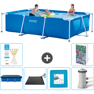 Intex Piscina Con Struttura Rettangolare - 300x200x75 Cm - 7-pezzi S99 Intex Piscina Con Struttura Rettangolare - 300x200x75 Cm - 7-pezzi S99