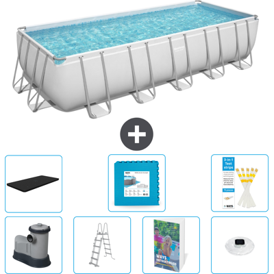 Bestway Piscina Power Steel Rettangolare - 640x274x132 Cm - 8-pezzi S674 Bestway Piscina Power Steel Rettangolare - 640x274x132 Cm - 8-pezzi S674