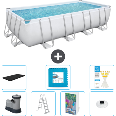 Bestway Piscina Power Steel Rettangolare - 549x274x122 Cm - 8-pezzi S674 Bestway Piscina Power Steel Rettangolare - 549x274x122 Cm - 8-pezzi S674