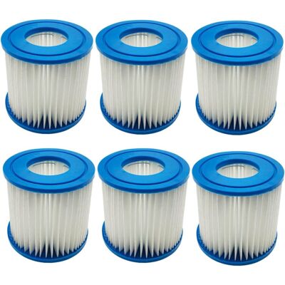 HABITEX Set Di 6 Cartucce Filtranti Per Intex Tipo D Vii, Ricambio Compatibile Con Cartucce Per Best-way Tipo D Per Piscine Spa A Molla Calda HABITEX Set Di 6 Cartucce Filtranti Per Intex Tipo D Vii, Ricambio Compatibile Con Cartucce Per Best-way Tipo D Per Piscine Spa A Molla Calda
