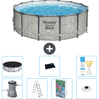 Bestway Piscina Steel Pro Max Rotonda - 427x122 Cm - 8-pezzi S598 Bestway Piscina Steel Pro Max Rotonda - 427x122 Cm - 8-pezzi S598