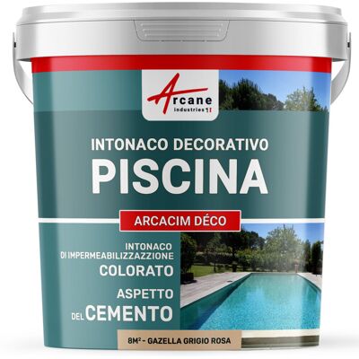 ARCANE INDUSTRIES Intonaco Per Piscine, Decorativo Di Finitura E Impermeabilizzante - Arcacim Deco - 8 M² Gazzella Grigio Rosa - ARCANE INDUSTRIES Intonaco Per Piscine, Decorativo Di Finitura E Impermeabilizzante - Arcacim Deco - 8 M² Gazzella Grigio Rosa -
