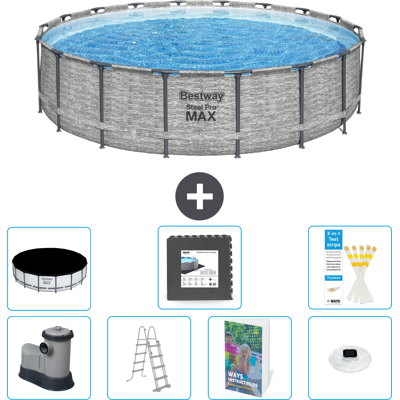 Bestway Piscina Steel Pro Max Rotonda - 549x122 Cm - 8-pezzi S608 Bestway Piscina Steel Pro Max Rotonda - 549x122 Cm - 8-pezzi S608