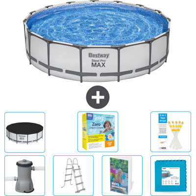 Bestway Piscina Steel Pro Max Rotonda - 457x122 Cm - 8-pezzi S566 Bestway Piscina Steel Pro Max Rotonda - 457x122 Cm - 8-pezzi S566