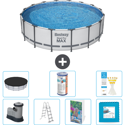 Bestway Piscina Steel Pro Max Rotonda - 488x122 Cm - 8-pezzi S602 Bestway Piscina Steel Pro Max Rotonda - 488x122 Cm - 8-pezzi S602