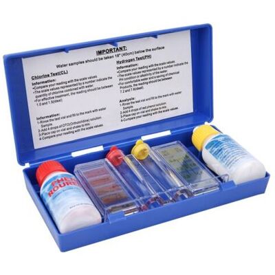 SCORPIO Kit Per L'Analisi Dell'acqua Della Piscina Con Tester Di Cloro E Ph, Scatola Per Test Dell'acqua Della Piscina SCORPIO Kit Per L'Analisi Dell'acqua Della Piscina Con Tester Di Cloro E Ph, Scatola Per Test Dell'acqua Della Piscina