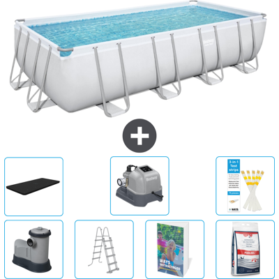 Bestway Piscina Power Steel Rettangolare - 549x274x122 Cm - 8-pezzi S649 Bestway Piscina Power Steel Rettangolare - 549x274x122 Cm - 8-pezzi S649