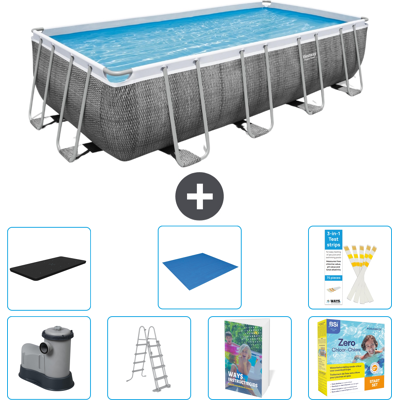 Bestway Piscina Power Steel Rettangolare - 549x274x122 Cm - 8-pezzi S546 Bestway Piscina Power Steel Rettangolare - 549x274x122 Cm - 8-pezzi S546