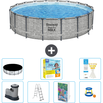 Bestway Piscina Steel Pro Max Rotonda - 549x122 Cm - 8-pezzi S529 Bestway Piscina Steel Pro Max Rotonda - 549x122 Cm - 8-pezzi S529