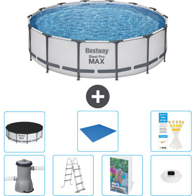 Bestway Piscina Steel Pro Max Rotonda - 427x122 Cm - 8-pezzi S596 Bestway Piscina Steel Pro Max Rotonda - 427x122 Cm - 8-pezzi S596