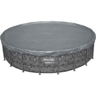 Bestway Copertura Per Piscina 1 Ø4,27 M Rotondo Poliestere Grigio For Bestway Copertura Per Piscina 1 Ø4,27 M Rotondo Poliestere Grigio For