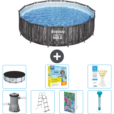 Bestway Piscina Steel Pro Max Rotonda - 427x107 Cm - 8-pezzi S532 Bestway Piscina Steel Pro Max Rotonda - 427x107 Cm - 8-pezzi S532