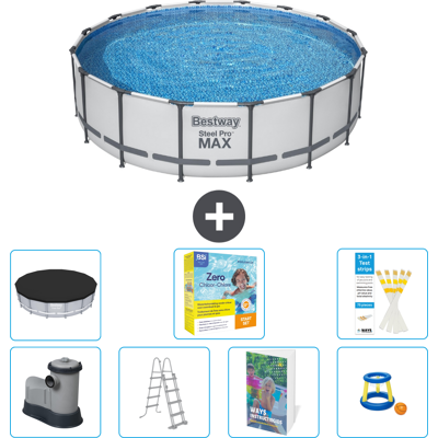 Bestway Piscina Steel Pro Max Rotonda - 488x122 Cm - 8-pezzi S529 Bestway Piscina Steel Pro Max Rotonda - 488x122 Cm - 8-pezzi S529