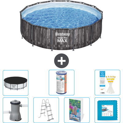 Bestway Piscina Steel Pro Max Rotonda - 427x107 Cm - 8-pezzi S602 Bestway Piscina Steel Pro Max Rotonda - 427x107 Cm - 8-pezzi S602