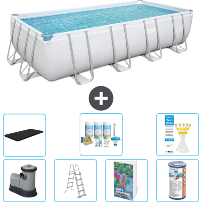 Bestway Piscina Power Steel Rettangolare - 549x274x122 Cm - 8-pezzi S556 Bestway Piscina Power Steel Rettangolare - 549x274x122 Cm - 8-pezzi S556