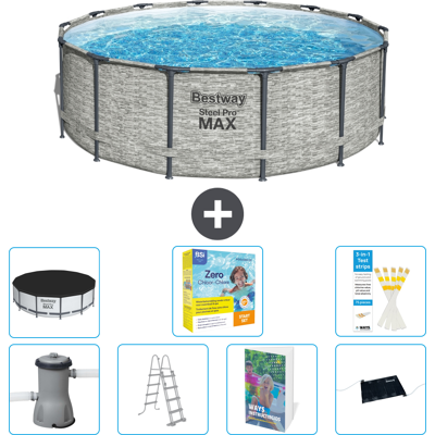 Bestway Piscina Steel Pro Max Rotonda - 427x122 Cm - 8-pezzi S582 Bestway Piscina Steel Pro Max Rotonda - 427x122 Cm - 8-pezzi S582