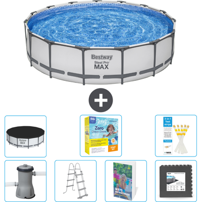 Bestway Piscina Steel Pro Max Rotonda - 457x122 Cm - 8-pezzi S607 Bestway Piscina Steel Pro Max Rotonda - 457x122 Cm - 8-pezzi S607