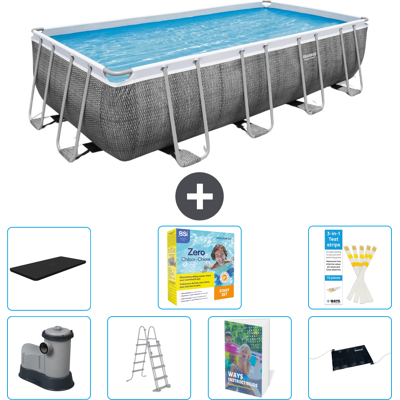 Bestway Piscina Power Steel Rettangolare - 549x274x122 Cm - 8-pezzi S582 Bestway Piscina Power Steel Rettangolare - 549x274x122 Cm - 8-pezzi S582