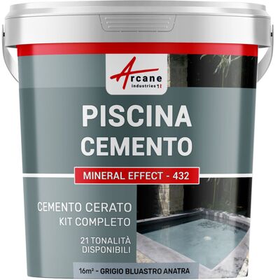 ARCANE INDUSTRIES Kit Microcemento Color Grigio Topo Per Piscina In Calcestruzzo - 16 M² Grigio Bluastro Anatra - ARCANE INDUSTRIES Kit Microcemento Color Grigio Topo Per Piscina In Calcestruzzo - 16 M² Grigio Bluastro Anatra -