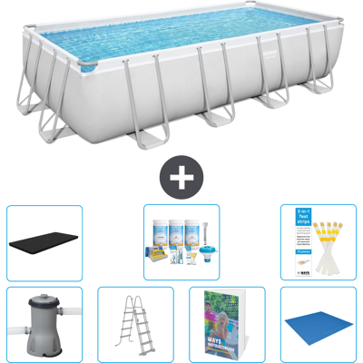 Bestway Piscina Power Steel Rettangolare - 488x244x122 Cm - 8-pezzi S599 Bestway Piscina Power Steel Rettangolare - 488x244x122 Cm - 8-pezzi S599