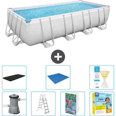 Bestway Piscina Power Steel Rettangolare - 488x244x122 Cm - 8-pezzi S546 Bestway Piscina Power Steel Rettangolare - 488x244x122 Cm - 8-pezzi S546