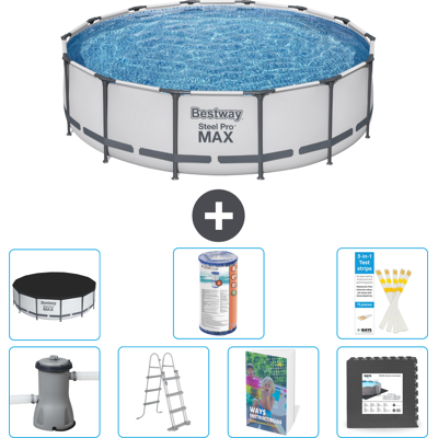 Bestway Piscina Steel Pro Max Rotonda - 427x122 Cm - 8-pezzi S563 Bestway Piscina Steel Pro Max Rotonda - 427x122 Cm - 8-pezzi S563