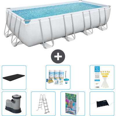 Bestway Piscina Power Steel Rettangolare - 549x274x122 Cm - 8-pezzi S632 Bestway Piscina Power Steel Rettangolare - 549x274x122 Cm - 8-pezzi S632