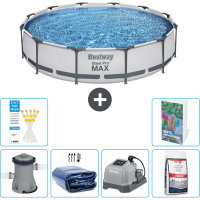 Bestway Piscina Steel Pro Max Rotonda - 366x76 Cm - 7-pezzi S329 Bestway Piscina Steel Pro Max Rotonda - 366x76 Cm - 7-pezzi S329