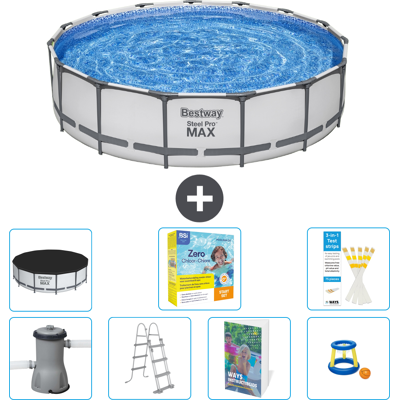Bestway Piscina Steel Pro Max Rotonda - 457x122 Cm - 8-pezzi S529 Bestway Piscina Steel Pro Max Rotonda - 457x122 Cm - 8-pezzi S529