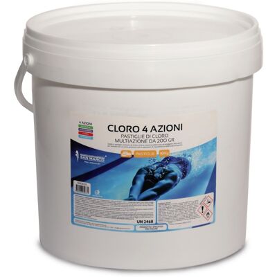 SAN MARCO - Multiazione In Pastiglie Per Piscina 4 Azioni 10 Kg SAN MARCO - Multiazione In Pastiglie Per Piscina 4 Azioni 10 Kg