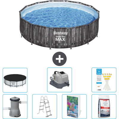 Bestway Piscina Steel Pro Max Rotonda - 427x107 Cm - 8-pezzi S649 Bestway Piscina Steel Pro Max Rotonda - 427x107 Cm - 8-pezzi S649