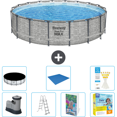 Bestway Piscina Steel Pro Max Rotonda - 549x122 Cm - 8-pezzi S546 Bestway Piscina Steel Pro Max Rotonda - 549x122 Cm - 8-pezzi S546