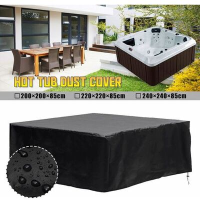 BRAST Telo Di Copertura Per Vasca Idromassaggio 220 X 220 X 85 Cm, Protegge L'Isolamento Elettrico, Copertura Per Vasca Idromassaggio, Nero BRAST Telo Di Copertura Per Vasca Idromassaggio 220 X 220 X 85 Cm, Protegge L'Isolamento Elettrico, Copertura Per Vasca Idromassaggio, Nero
